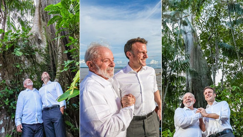 Lula e Macron anunciam programa de investimento de 1 bilh&atilde;o de euros na  bioeconomia da Amaz&ocirc;nia do Brasil e Guiana | Pol&iacute;tica | G1
