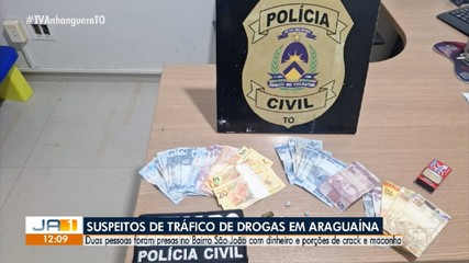 Duas pessoas são presas por tráfico de drogas em Araguaína