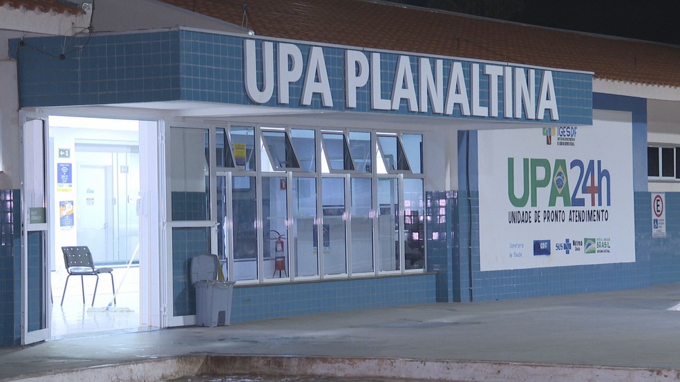 Fachada da UPA de Planaltina, no DF — Foto: TV Globo/Reprodução