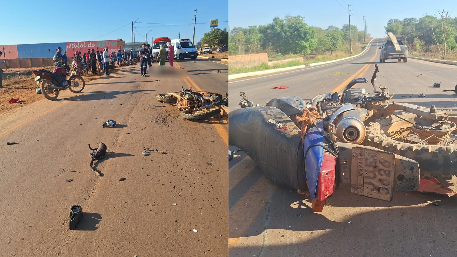 Duas pessoas morrem em acidente envolvendo duas motos e caminhonete no Piauí