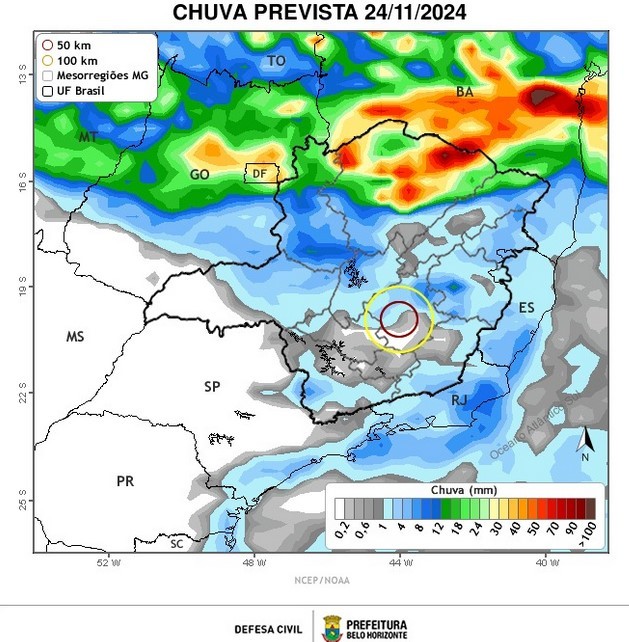 Domingo pode ter pancadas de chuva na parte da tarde