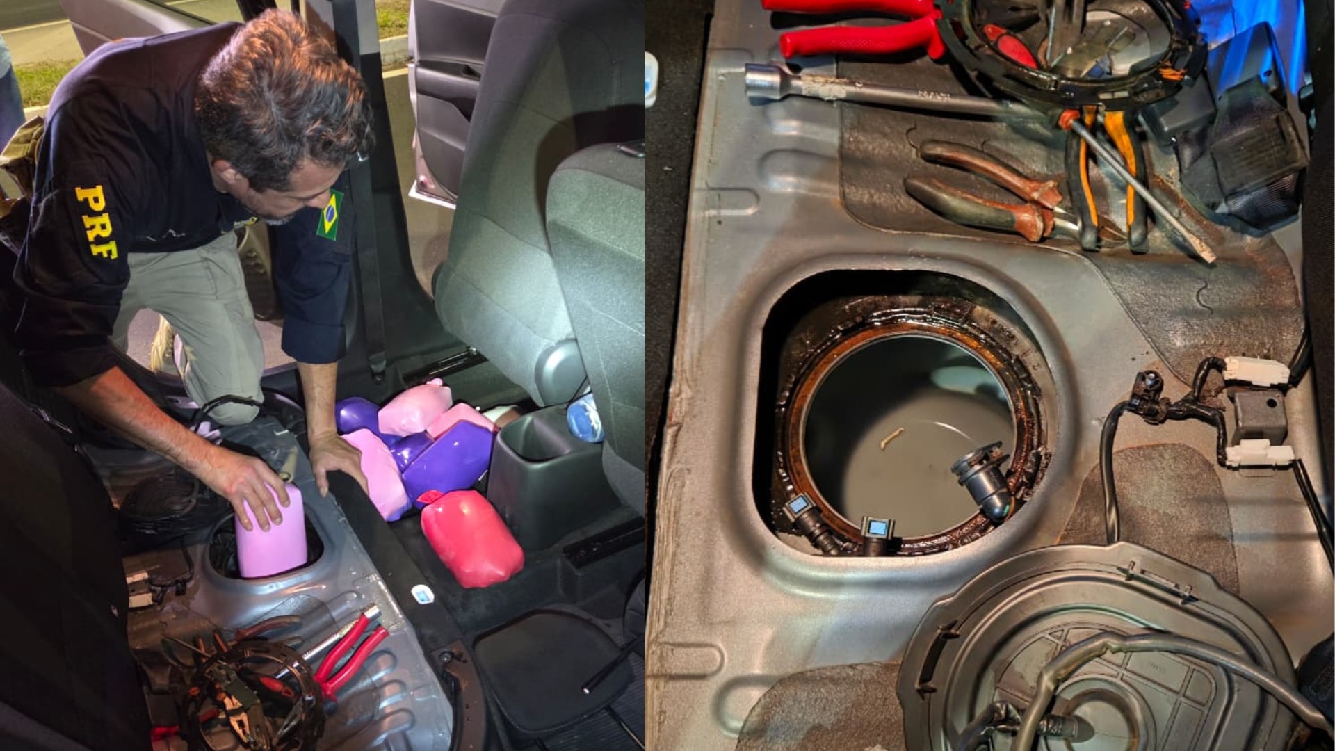 Falso motorista de aplicativo é preso com 14 kg de cocaína escondidos no tanque de combustível em MG; VÍDEO