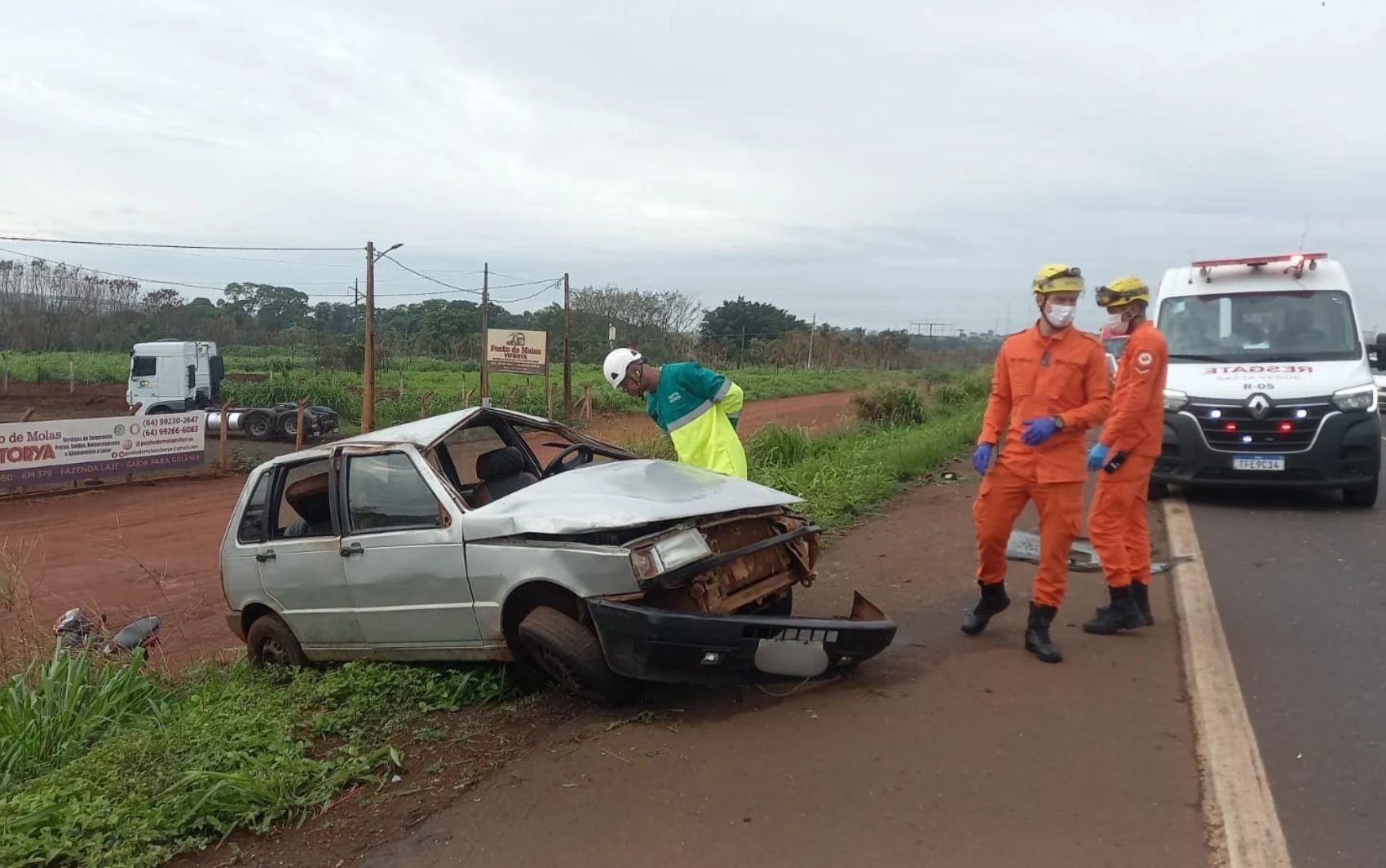 Jovem morre após acidente quando ia para o trabalho com amigo em Rio Verde 