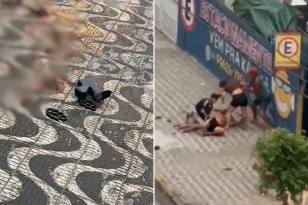 Homem é esfaqueado e agredido com soco-inglês após mulher ser importunada no litoral de SP; VÍDEO