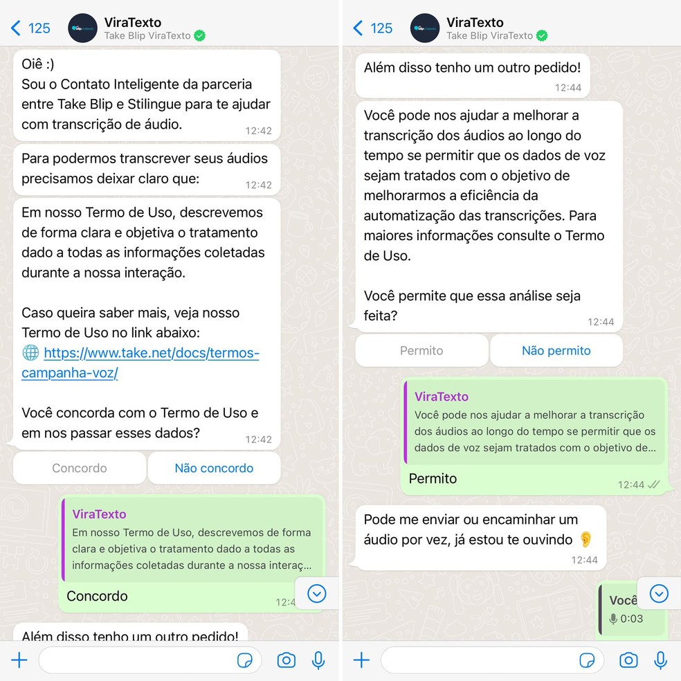 ViraTexto transforma áudios do WhatsApp em texto — Foto: Reprodução