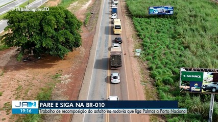 BR-010 entre Palmas e Porto Nacional registra 'pare e siga'