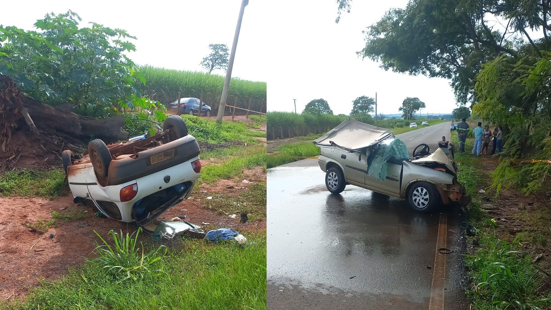 Colisão frontal entre veículos deixa mortos e feridos em estrada vicinal que liga Mira Estrela e Cardoso