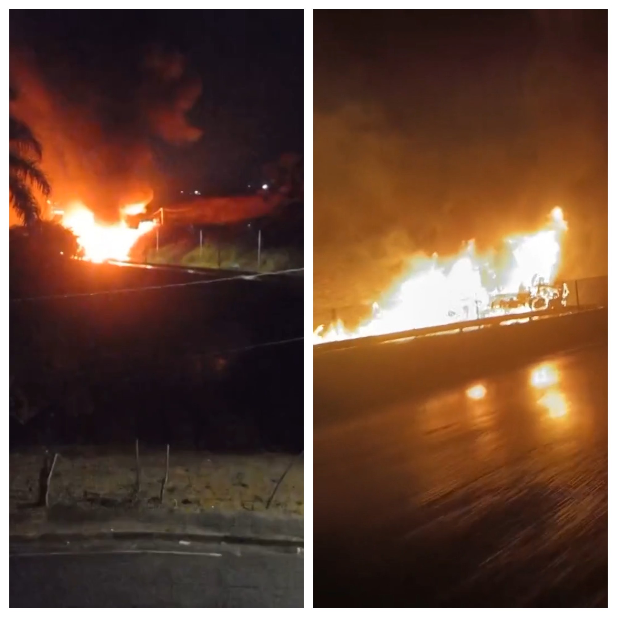Caminhão-tanque pega fogo na MG-010, na Grande BH, e motorista morre carbonizado