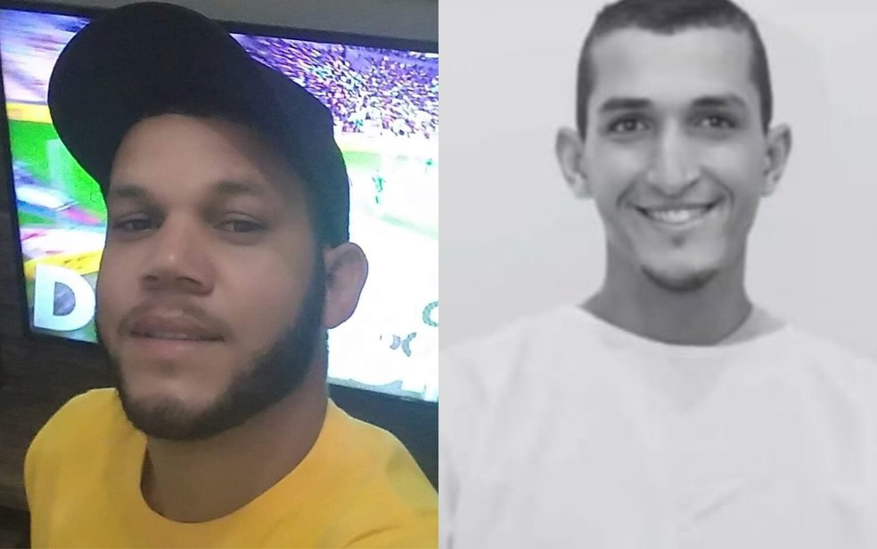Márcio do Amaral e Diulio Rian morreram em acidentes de moto na cidade de Itabela — Foto: Arquivo pessoal | Reprodução/Redes Sociais | Arte g1