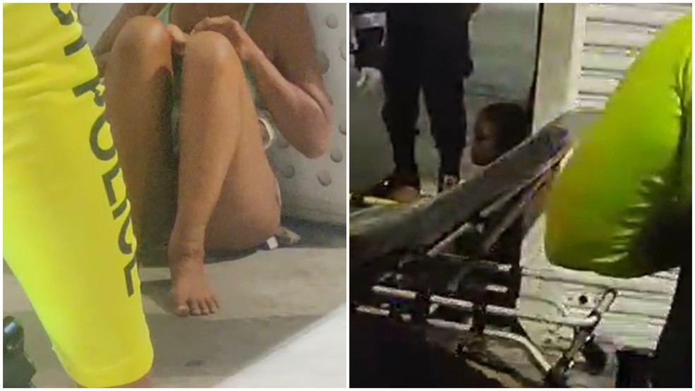 Mulher em situação de rua foi detida na Beira Mar de Fortaleza após agredir uma menina de 11 anos — Foto: Reprodução