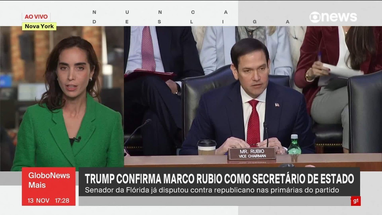 Trump oficializa senador Marco Rubio como secretário de Estado dos EUA