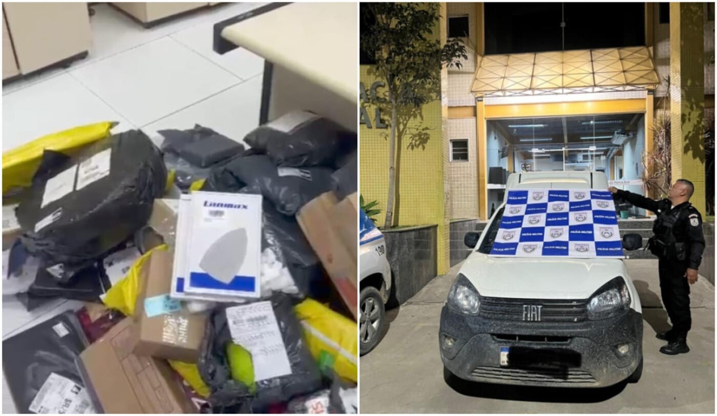 Motorista desvia rota com mercadorias de compras online e é encontrado com cápsula de cocaína em comunidade de Araruama