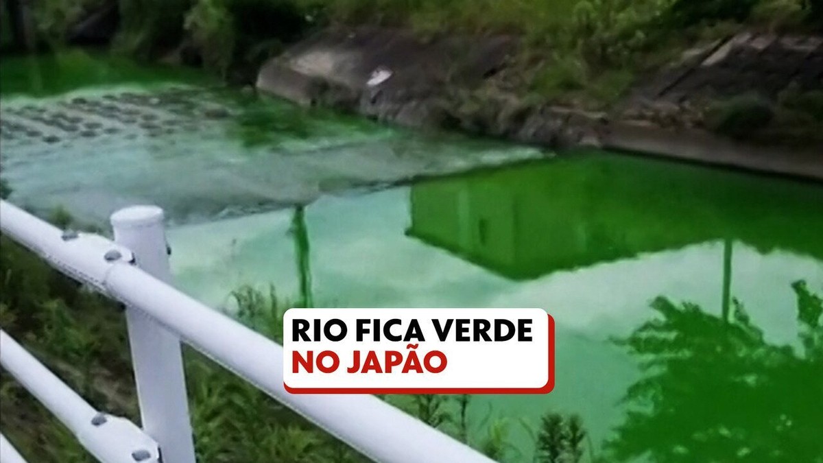Rio fica verde em cidade próxima a Osaka, no Japão; veja VÍDEO | Mundo | G1