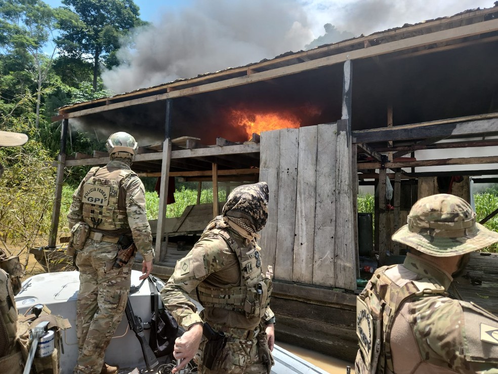 Agentes da PF participam de operação em Porto Velho — Foto: Reprodução