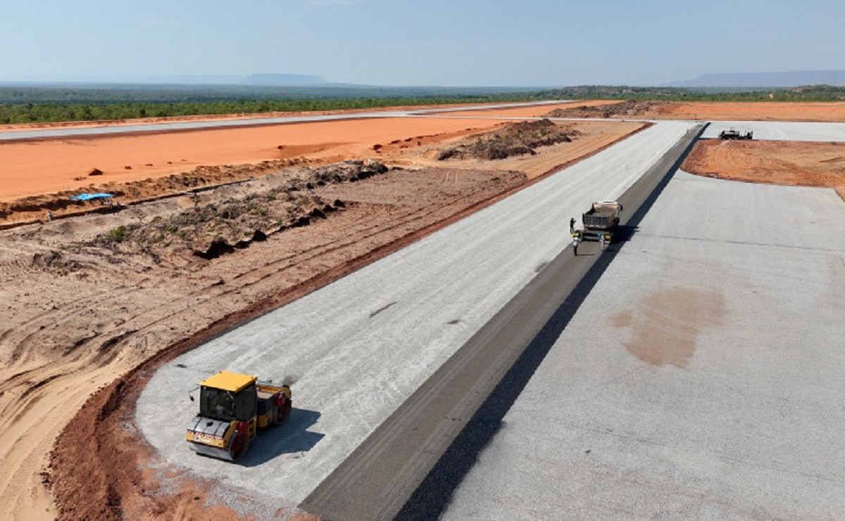 Aeroporto de R$ 20 milhões no Jalapão chega a 78% de conclusão das obras, diz governo