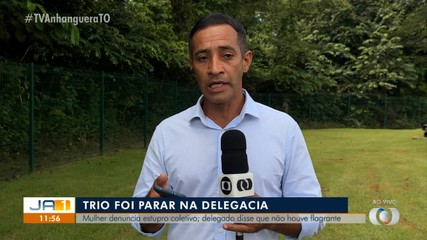 Homens são levados para delegacia após denuncia do estupro coletivo em Araguatins