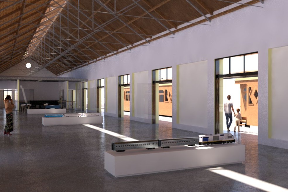 Museu Ferrovirio de Santos, SP, ter um acervo de equipamentos e documentos relacionados  histria ferroviria. - Foto: Divulgao/Prefeitura de Santos