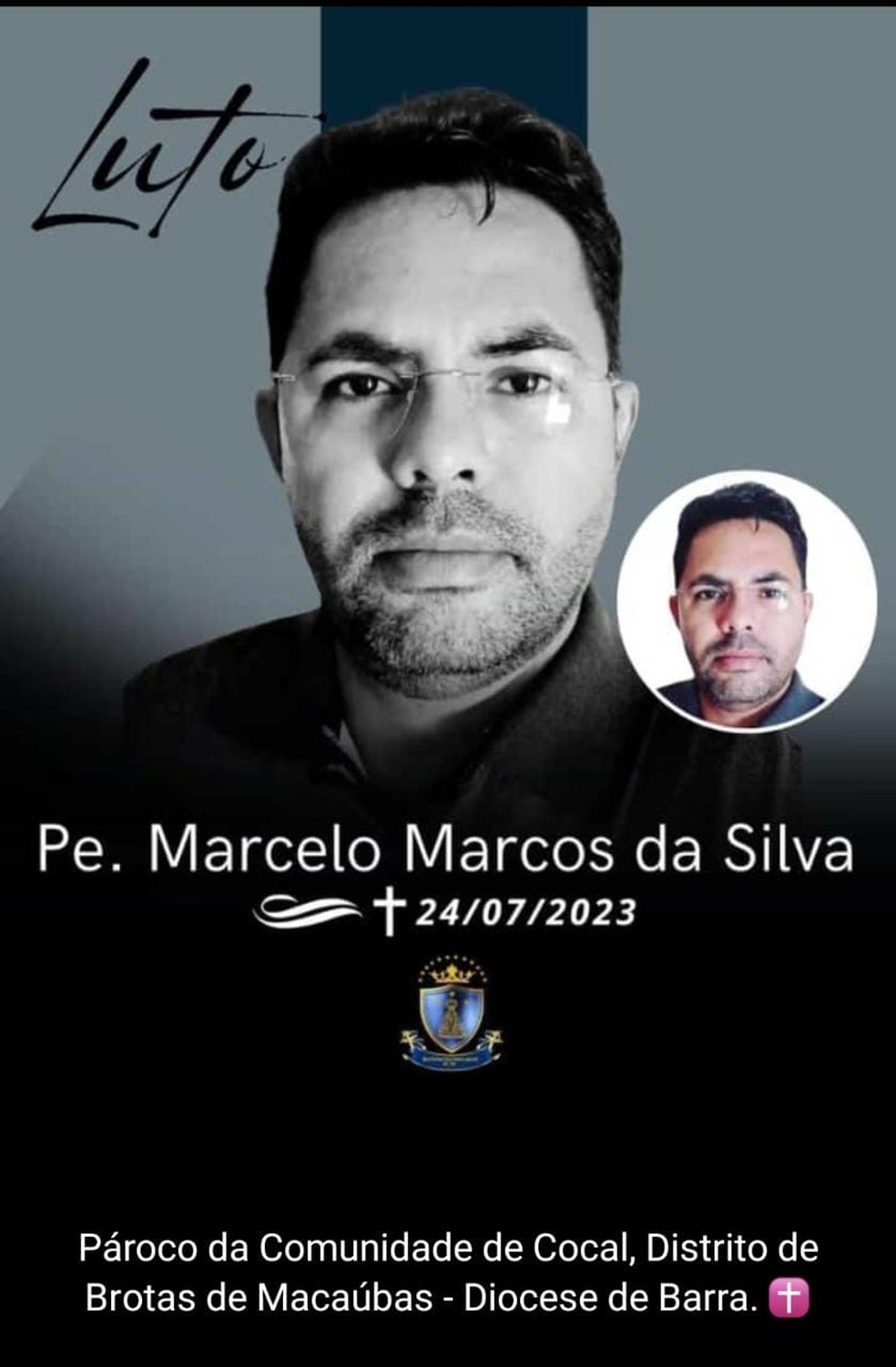 Padre morre após batida entre carro e caminhão em rodovia do oeste da Bahia — Foto: Prefeitura de Macaúbas