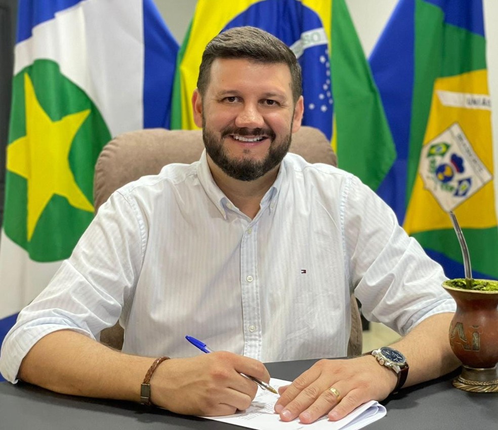 Prefeito de Brasnorte, Edelo Ferrari, afirma que Brasnorte é o futuro celeiro de Mato Grosso. — Foto: Prefeitura de Brasnorte - MT