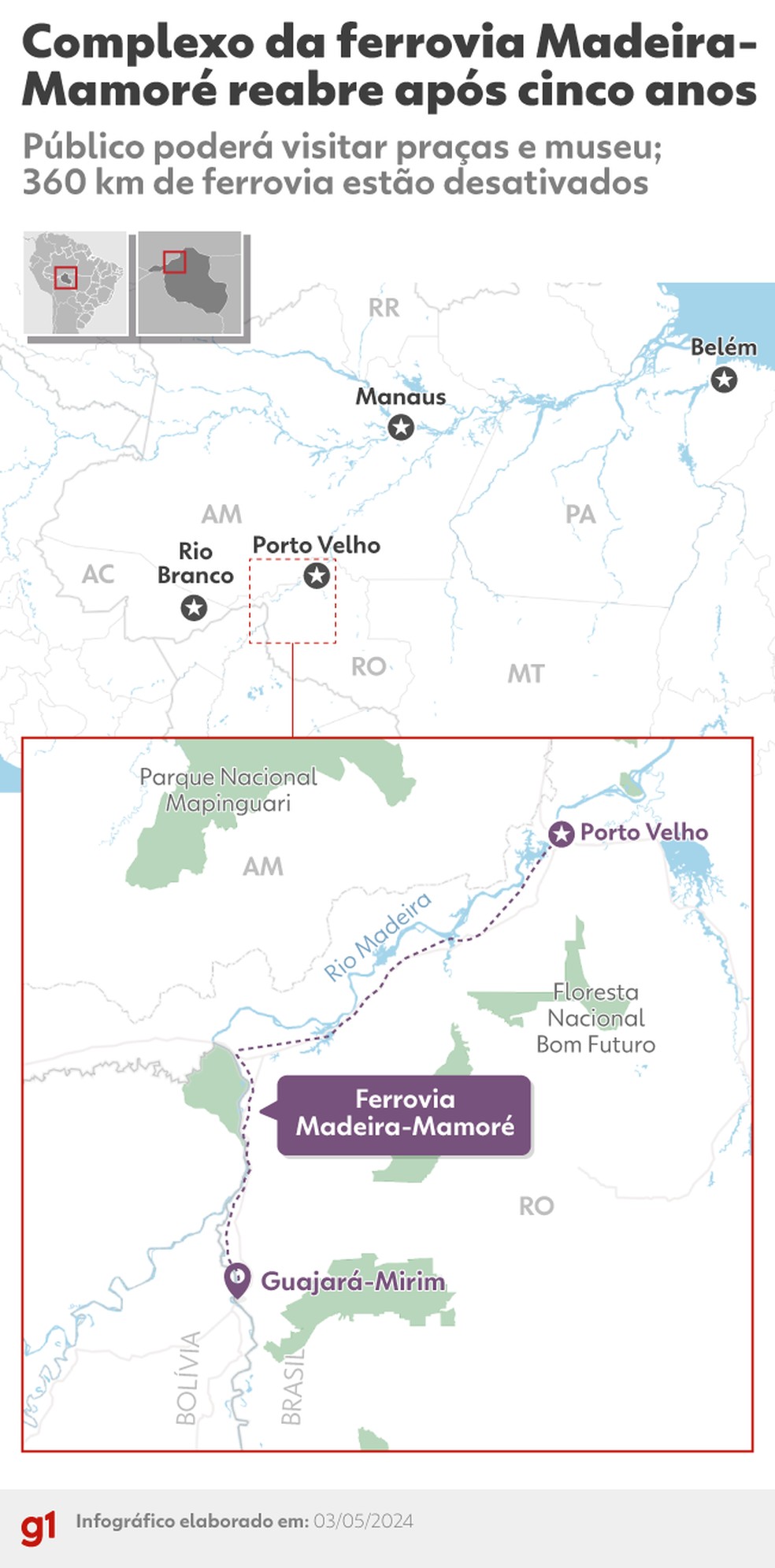 Complexo da EFMM em Porto Velho &mdash; Foto: Arte g1