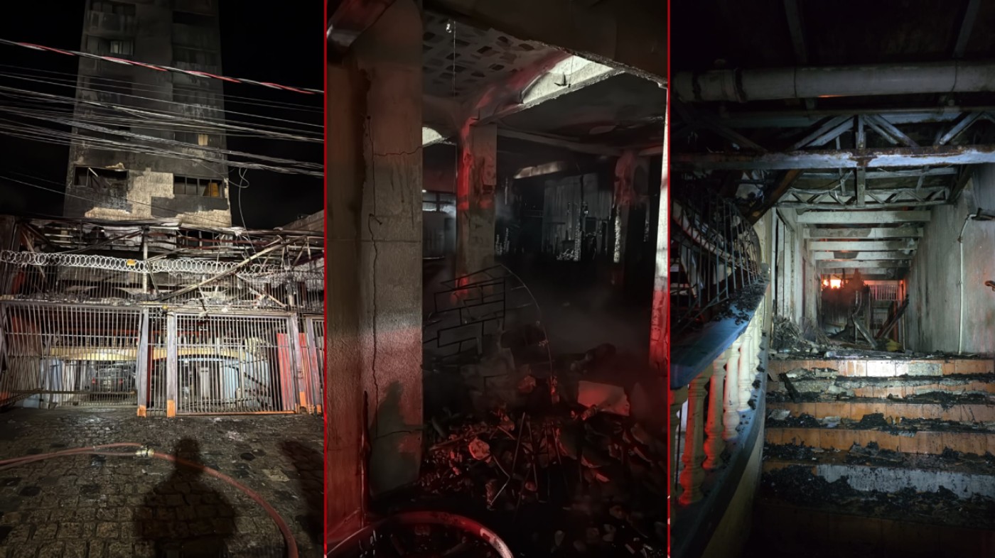 Mulher e homem são encontrados mortos dentro de apartamento que pegou fogo no centro de Curitiba