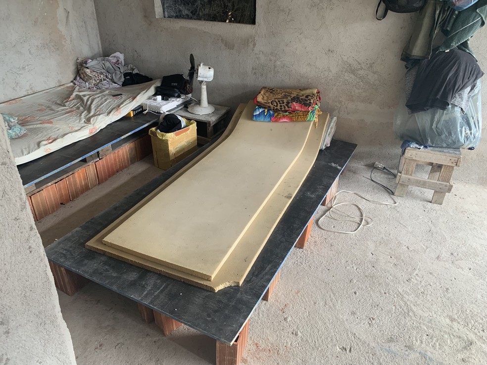 Flagrante de condições análogas à escravidão em alojamento de construção civil em Marechal Deodoro, Alagoas — Foto: GEFM/MTE