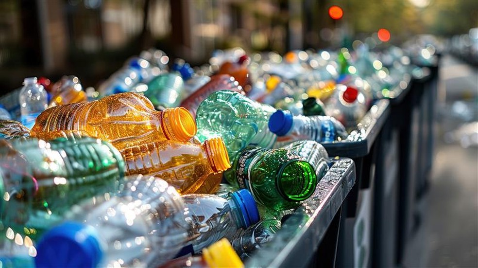 Apenas 30% das garrafas PET coloridas acabam sendo recicladas — Foto: Adobe Stock