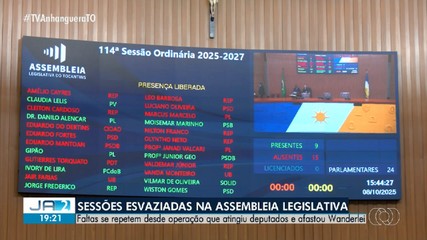 Assembleia registra frequente falta de deputados nas sessões; entenda