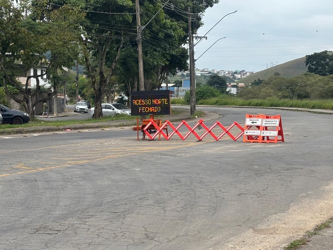 Acesso Norte será reaberto para veículos na segunda-feira, anuncia Prefeitura de Juiz de Fora