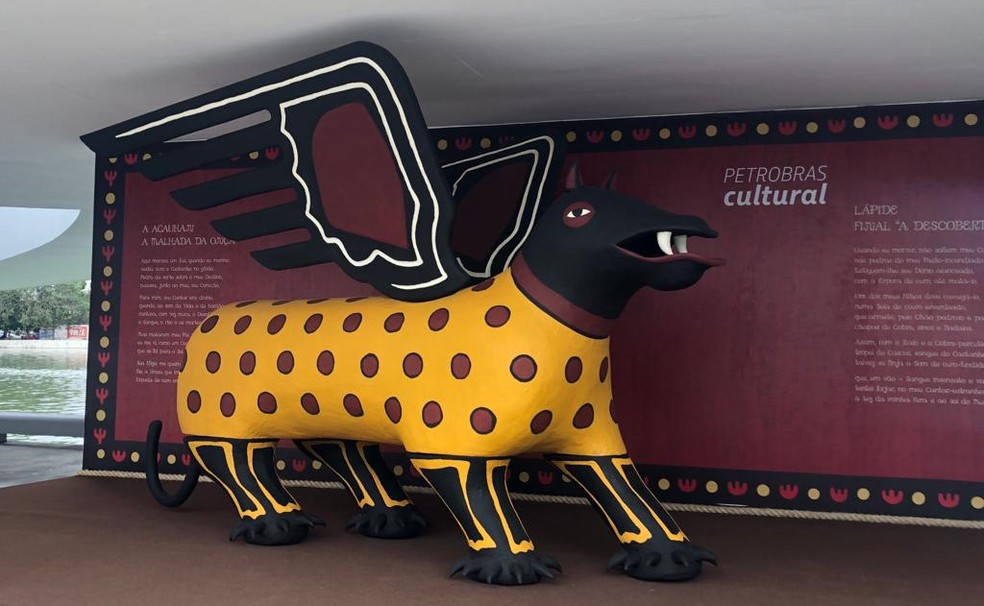 Onça Caetana, personagem de Ariano Suassuna, exposta no MAPP em Campina Grande — Foto: Bruna Couto/g1