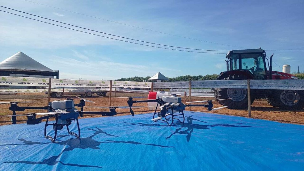 Drone na feira de agronegócio em Piracicaba (SP) — Foto: Coplacana/Divulgação