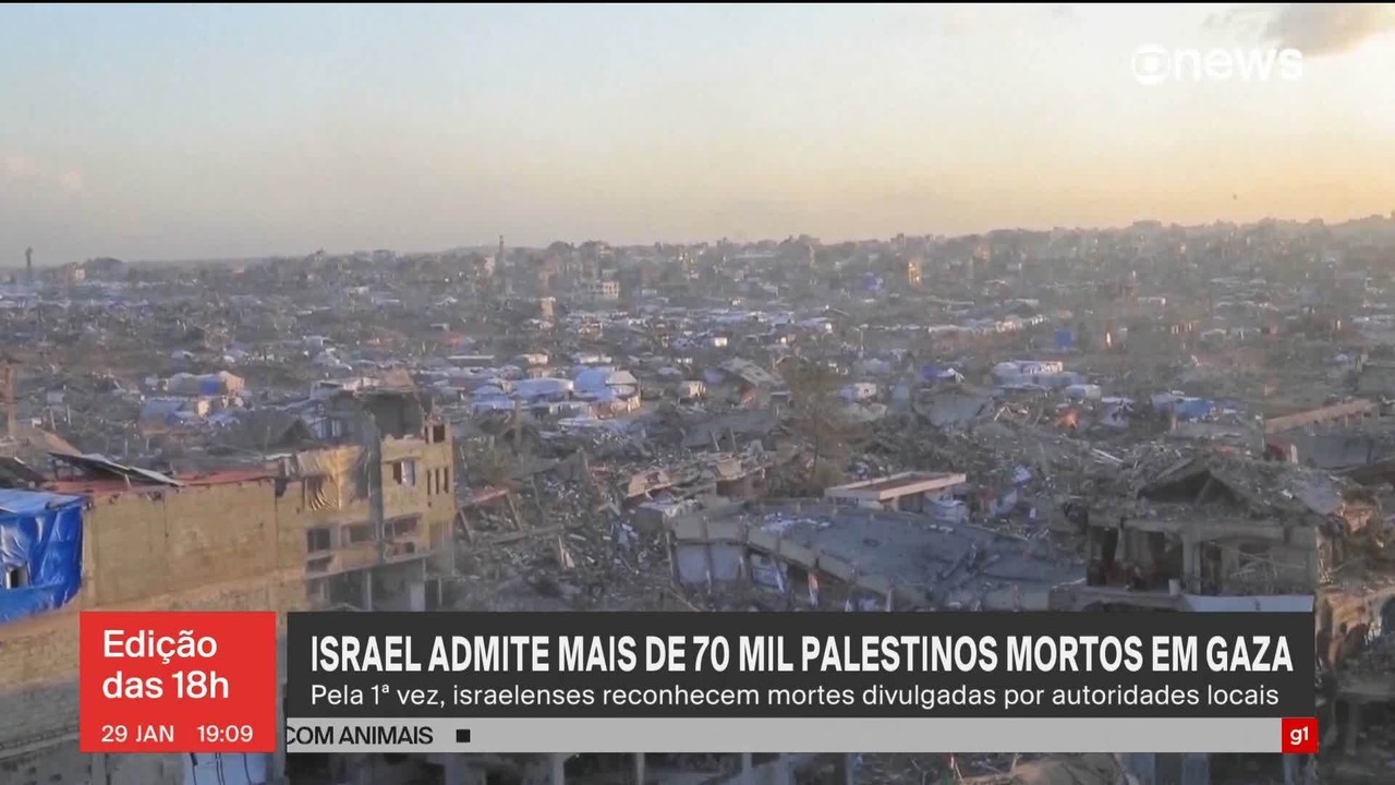 Militares de Israel dizem que mais de 70 mil palestinos morreram em guerra em Gaza; número coincide com estimativa do Hamas