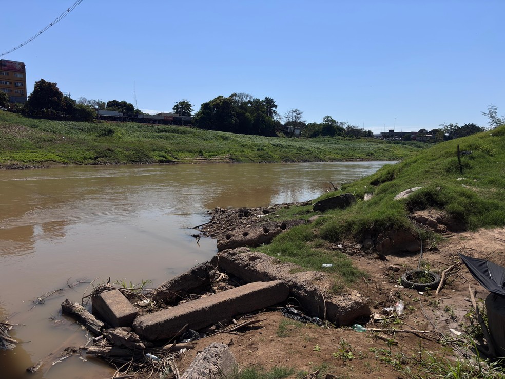 Rio Acre - 1,5 metro - Agosto de 2025 — Foto: Júnior Andrade/Rede Amazônica