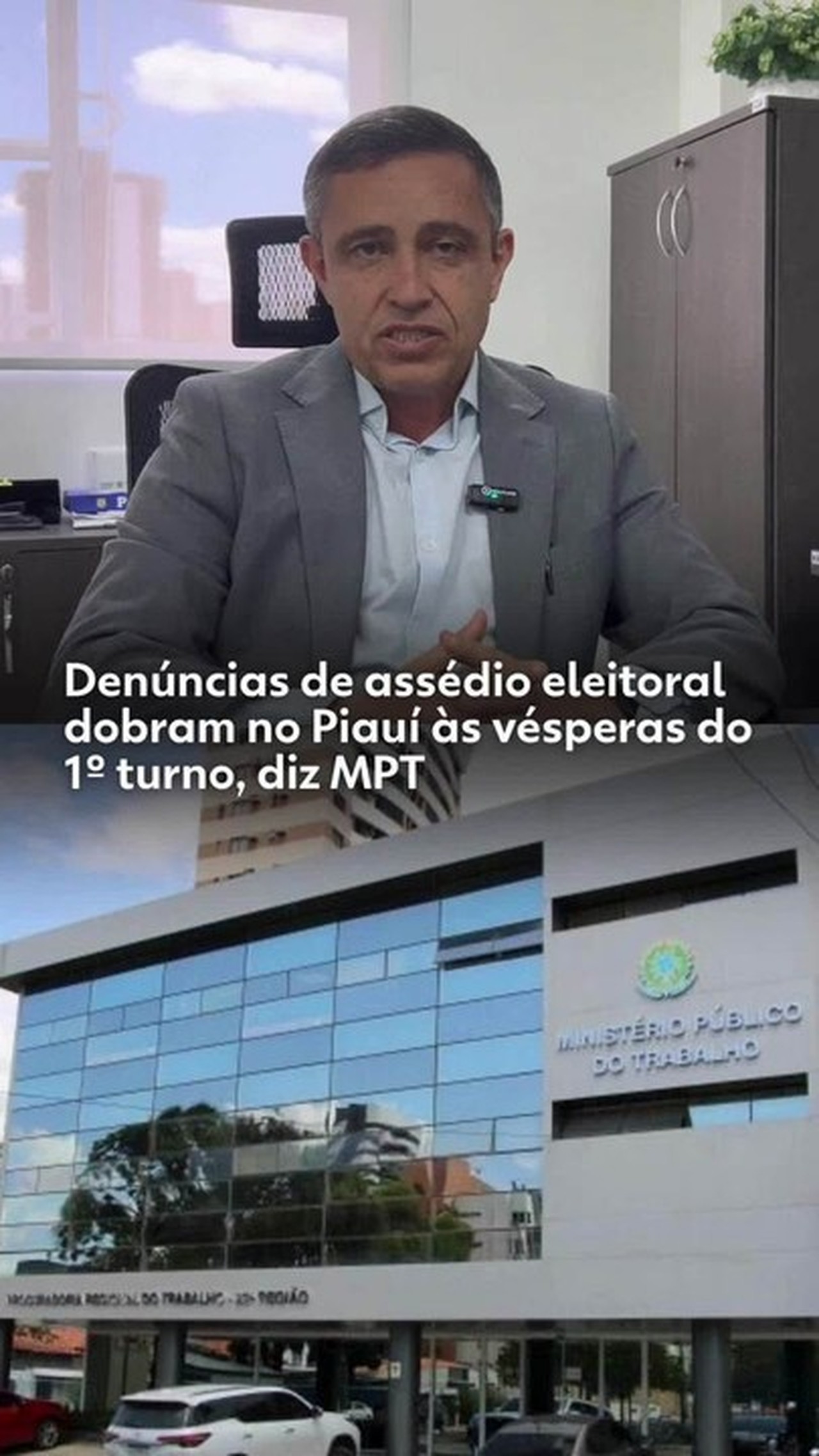 Denúncias de assédio eleitoral dobram no Piauí às vésperas do 1º turno, diz MPT