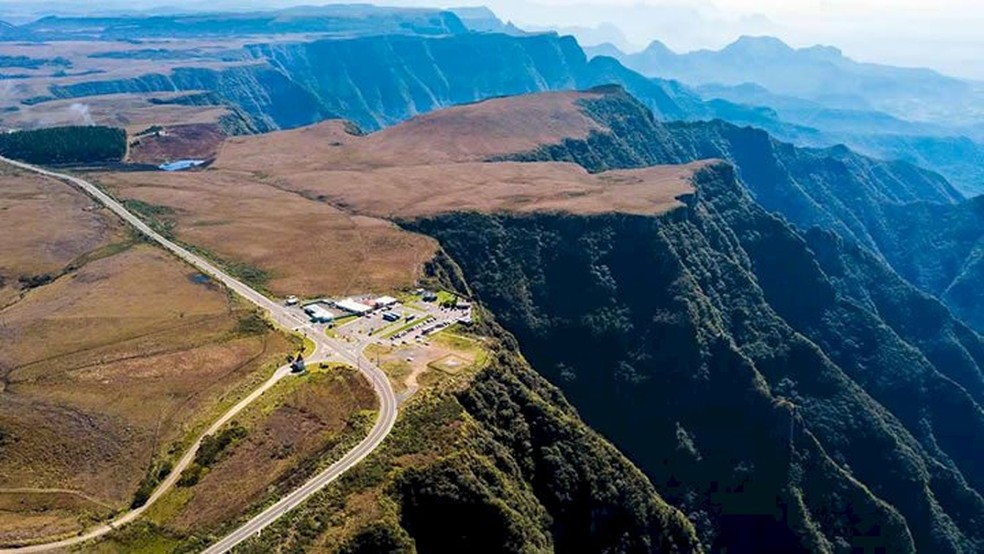 Mirante da Serra do Rio do Rastro em Bom Jardim da Serra (SC) — Foto: Polícia Militar/Reprodução