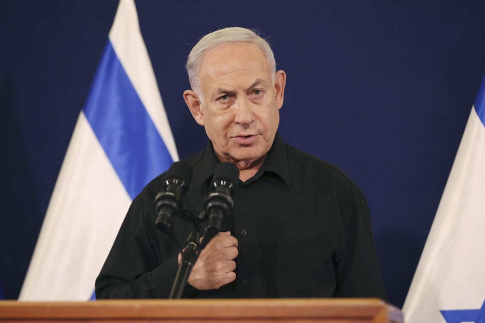 O premiê de Israel, Benjamin Netanyahu. — Foto: Abir Sultan/Pool Photo via AP