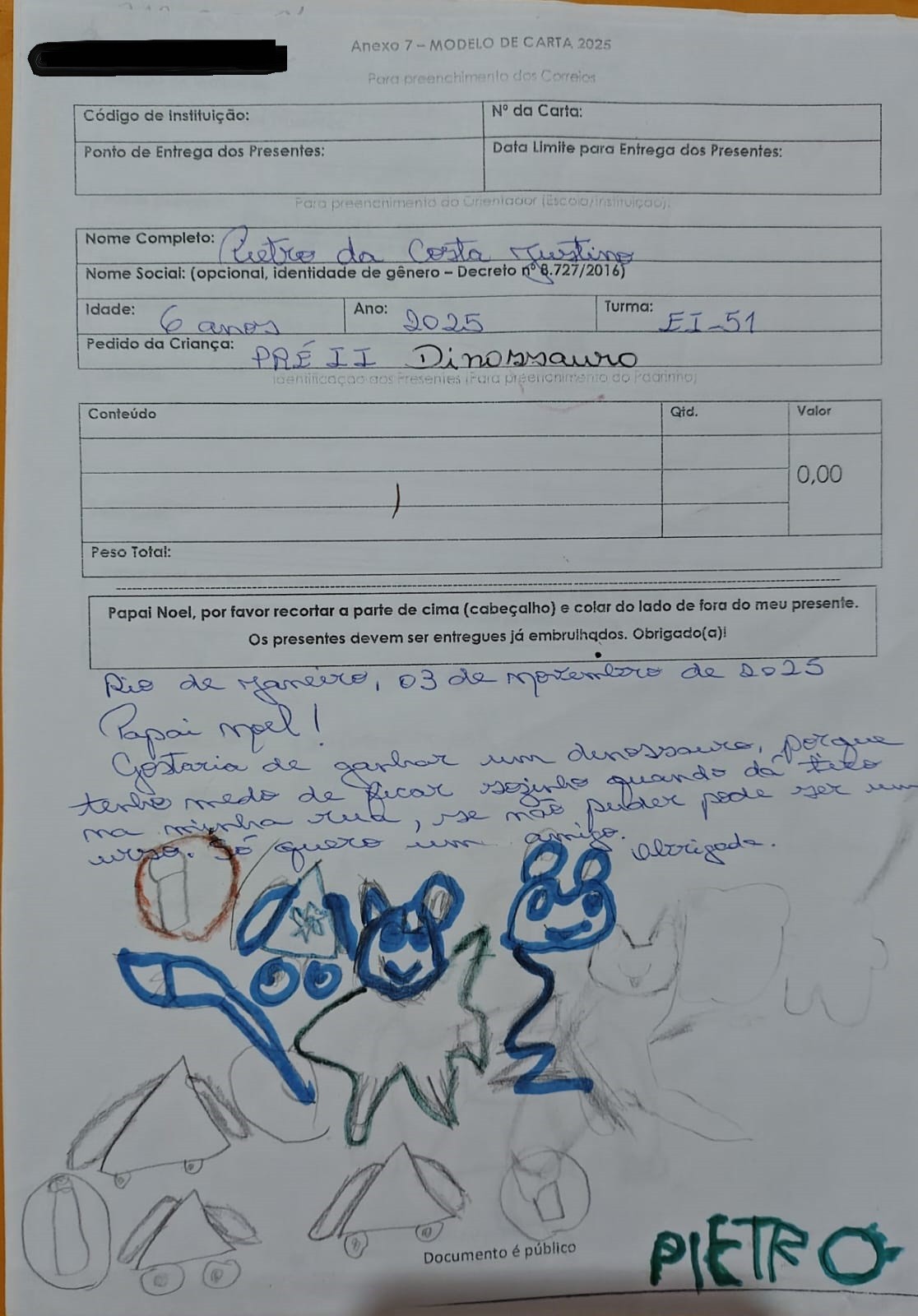 Em cartas a Papai Noel, crianças pedem brinquedos para 'proteção' contra tiros e ajuda para irmão baleado