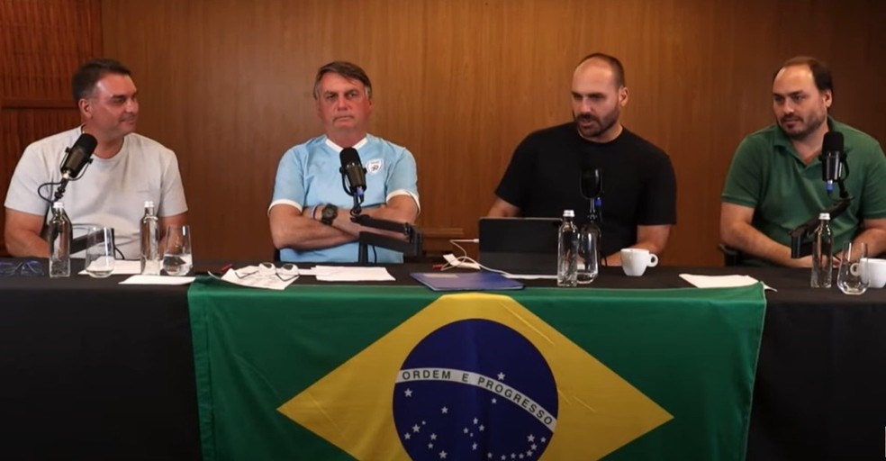 Imagem da live realizada pelo ex-presidente Jair Bolsonaro no domingo, 28 de janeiro de 2024. — Foto: Reprodução