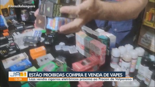 Procon de Valparaíso de Gioás fiscaliza venda de cigarros proibidos pela Anvisa - Programa: JA 1ª Edição 