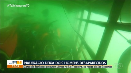 Corpo de Bombeiros procura por homens que desapareceram após embarcação afundar