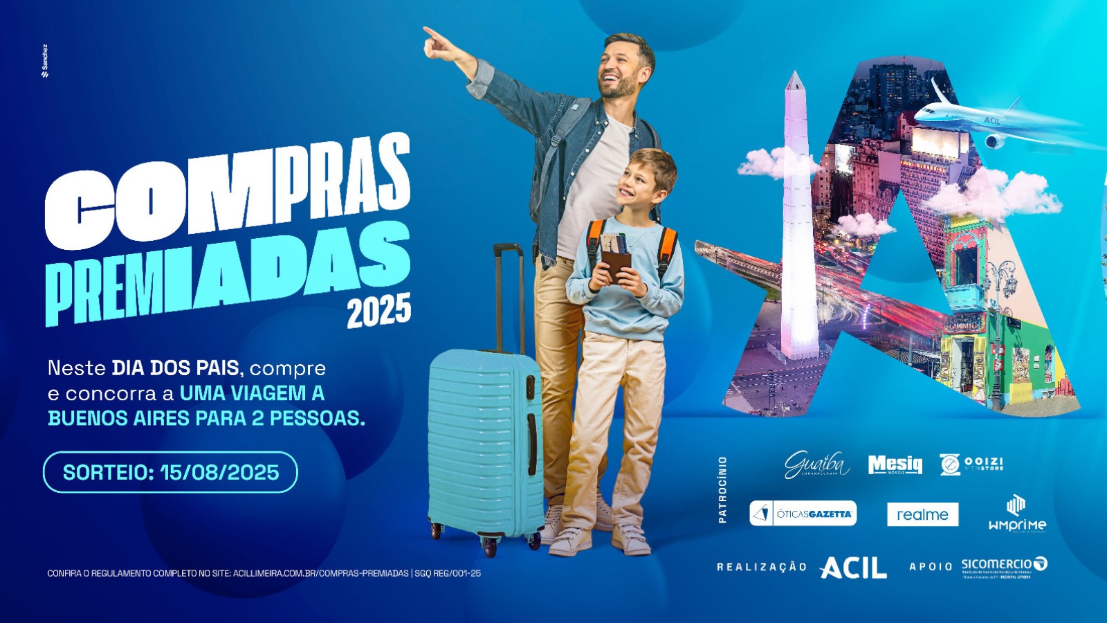 Comércio de Limeira terá horário especial para o Dia dos Pais e sorteio de viagem