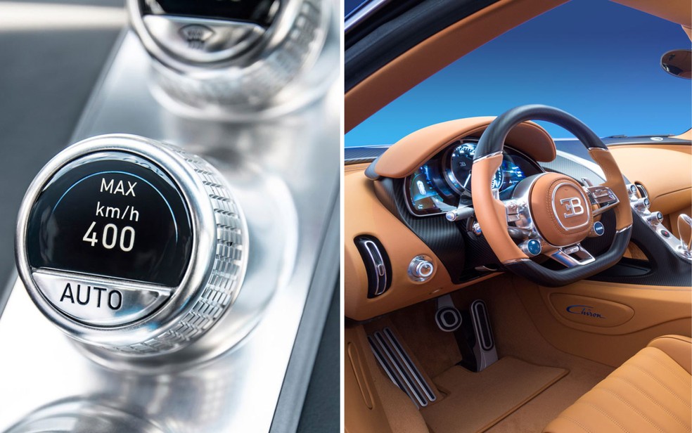 Interior do Bugatti Chiron  Foto: Reproduo/Bugatti