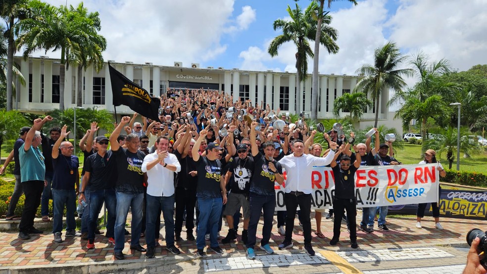 Policiais civis paralisam atividades e população não consegue registrar ocorrências em delegacias do RN — Foto: Divulgação