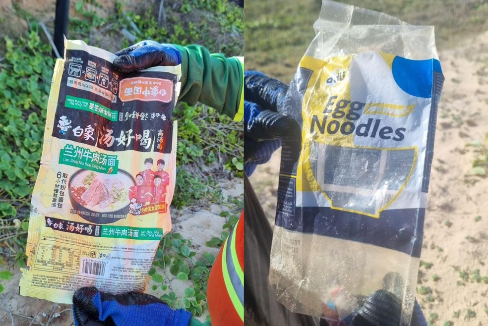 Lixo encontrado nas praias de Natal — Foto: Divulgação/Urbana