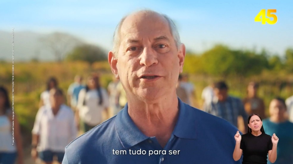 Ciro Gomes (PSDB) destacou avanços de seu governo nos anos 1990 e diz ter havido retrocesso no Ceará nas décadas seguintes — Foto: Reprodução