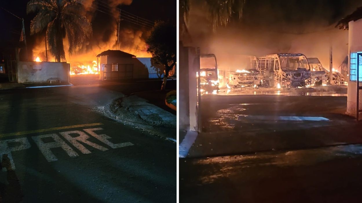 Incêndio em garagem destrói veículos de prefeitura no interior de SP