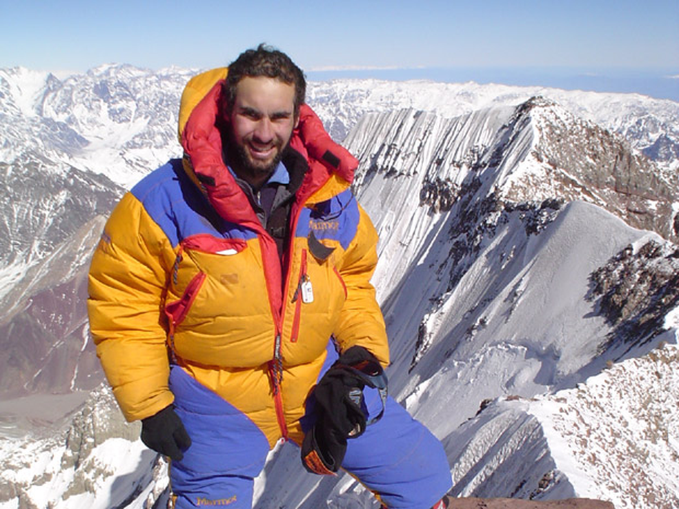 Rodrigo Raineri, em escalada no Aconcágua (Argentina) — Foto: arquivo pessoal