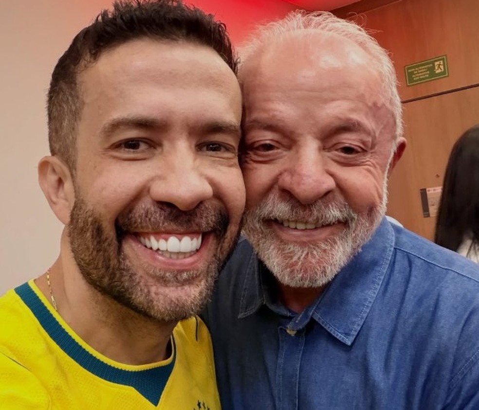 O deputado federal Andr&eacute; Janones (Avante) e o presidente Luiz In&aacute;c&iacute;o Lula da Silva &mdash; Foto: reprodu&ccedil;&atilde;o 