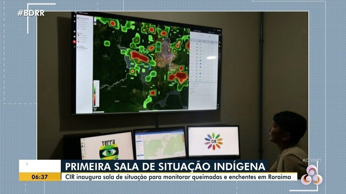 Indígenas criam sala de situação para monitorar focos de incêndio e intensidade de chuvas em Roraima