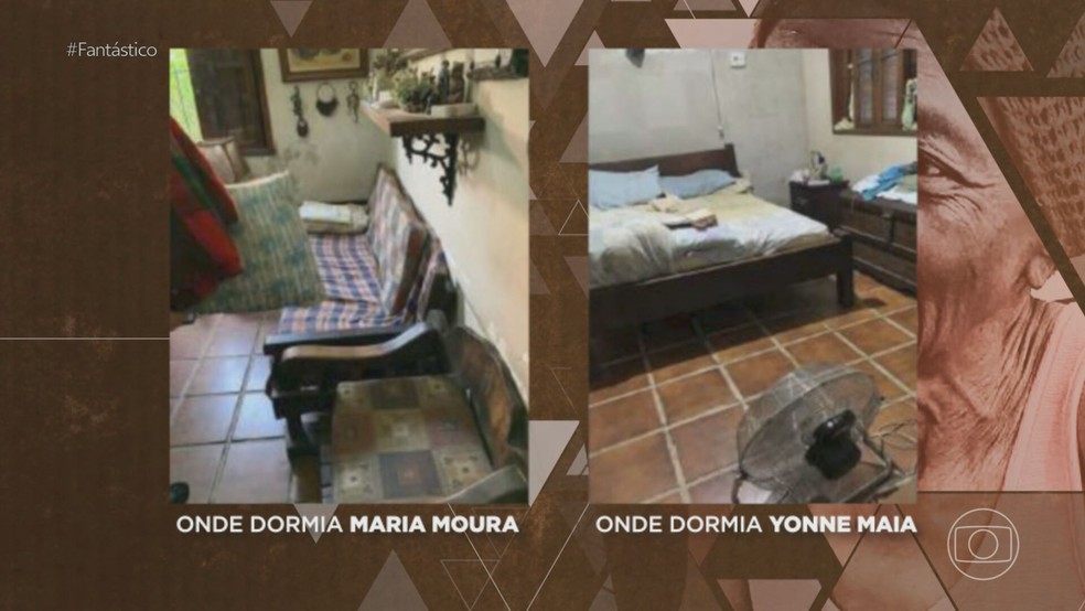 O que chama muito atenção no documento do MPT são as fotos, uma ao lado da outra, dos locais onde as duas mulheres da casa dormiam — Foto: Reprodução/ TV Globo